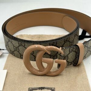 Men’s Gucci GG supreme Marmont leather belt size 115 cm/46 inch